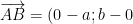 \overrightarrow{AB}=(0-a;b-0)=(-a;b)